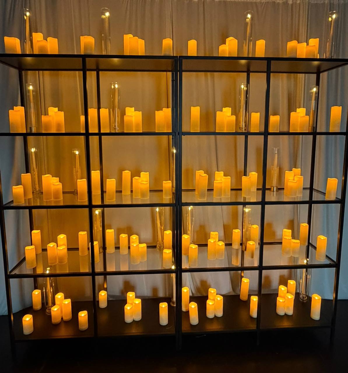 Candlelit wedding reception